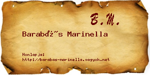 Barabás Marinella névjegykártya